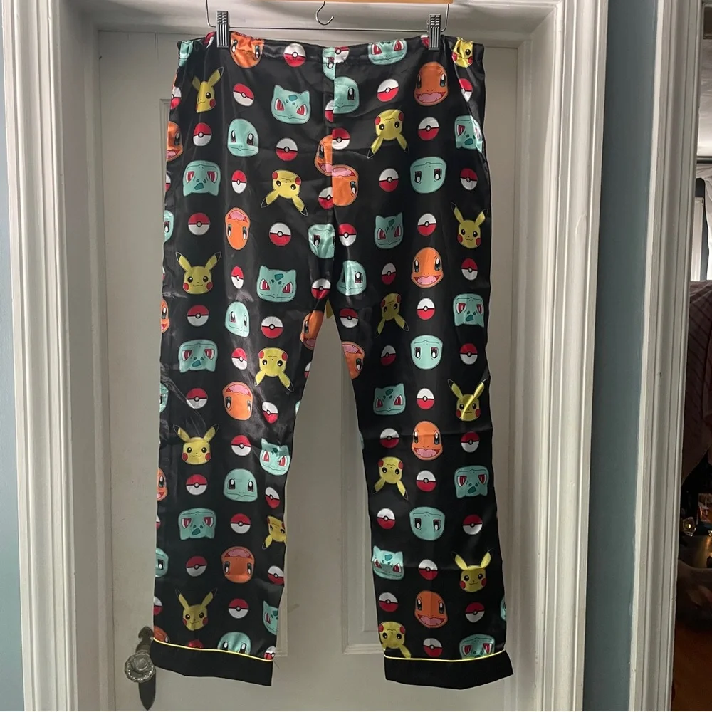 NWOT Pokemon Men's Black Character Sleep Pants Pajama Bottoms Size S